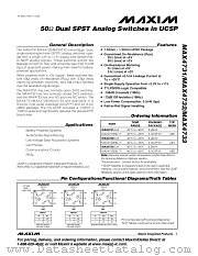 MAX4733EUA datasheet pdf MAXIM - Dallas Semiconductor