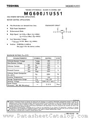 MG600 datasheet pdf TOSHIBA