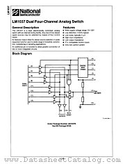 LM1037 datasheet pdf National Semiconductor