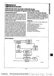 NMC93C56 datasheet pdf National Semiconductor