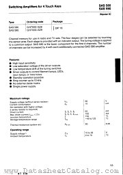 SAS580 datasheet pdf Infineon