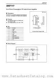 AN7117 datasheet pdf Panasonic