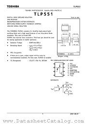TLP551 datasheet pdf TOSHIBA