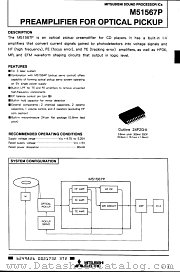 M51567P datasheet pdf Mitsubishi Electric Corporation