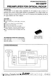 M51598FP datasheet pdf Mitsubishi Electric Corporation