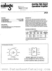 OP01 datasheet pdf Calogic