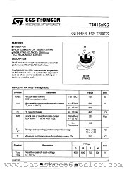 T4016XKS datasheet pdf ST Microelectronics
