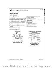 LM567H datasheet pdf National Semiconductor