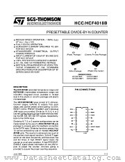 HCC4018BF datasheet pdf ST Microelectronics