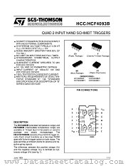 HCC4093B datasheet pdf ST Microelectronics