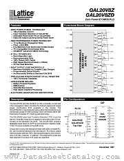 GAL20V8Z-15QP datasheet pdf Lattice Semiconductor