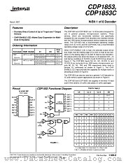 CDP1853CD datasheet pdf Intersil