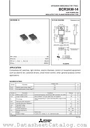 BCR3 datasheet pdf Mitsubishi Electric Corporation