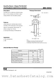 MIE-184A4 datasheet pdf Unity Opto Technology