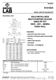 D1018 datasheet pdf SemeLAB