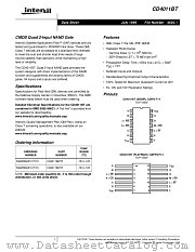 CD4011BDTR datasheet pdf Intersil