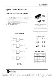 SL74HCT00D datasheet pdf System Logic Semiconductor