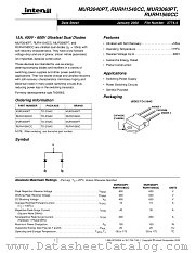 RURH1540C datasheet pdf Intersil