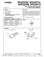 RFH25P10 datasheet pdf Intersil