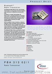 PBA31302 datasheet pdf Infineon