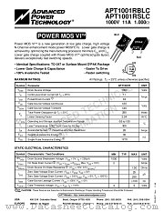 APT1001 datasheet pdf Advanced Power Technology