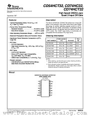 CD54HC32W datasheet pdf Texas Instruments