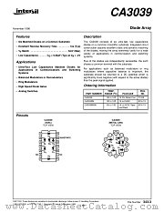 CA3039 datasheet pdf Intersil