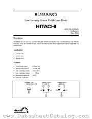 HL6331G datasheet pdf Hitachi Semiconductor