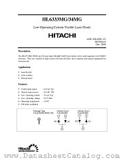HL6333MG datasheet pdf Hitachi Semiconductor