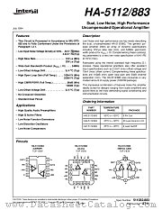 HA-5112 datasheet pdf Intersil