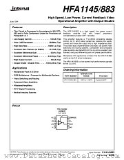HFA1145MJ/883 datasheet pdf Intersil