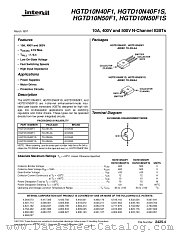 HGTD10N50F1 datasheet pdf Intersil