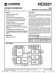 HC5521 datasheet pdf Intersil