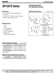 GP1U57X datasheet pdf SHARP