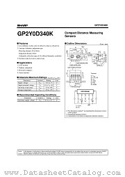 GP2Y0D340K datasheet pdf SHARP