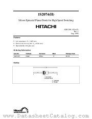 1S2074 datasheet pdf Hitachi Semiconductor