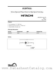 1S2075 datasheet pdf Hitachi Semiconductor