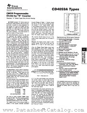 CD4059 datasheet pdf Texas Instruments