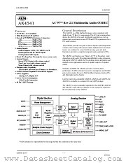 AK4541VQ datasheet pdf Asahi Kasei Microsystems