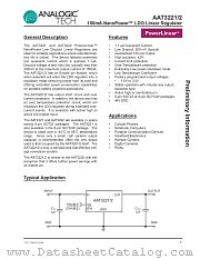 AAT3221IGV-28-2 T1 datasheet pdf ANALOGIC TECH