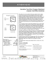 A1141LLH datasheet pdf Allegro MicroSystems