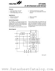 HT1608L datasheet pdf Holtek Semiconductor