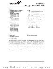 HT95A100/10P datasheet pdf Holtek Semiconductor