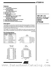 AT28BV16-25SC datasheet pdf Atmel
