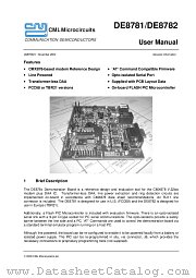 DE8781 datasheet pdf CML
