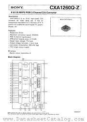 CXA1260Q datasheet pdf SONY