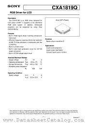 CXA1819 datasheet pdf SONY