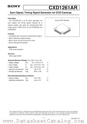 CXD1261 datasheet pdf SONY