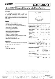 CXD2302 datasheet pdf SONY