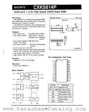 CXK5814P-35 datasheet pdf SONY